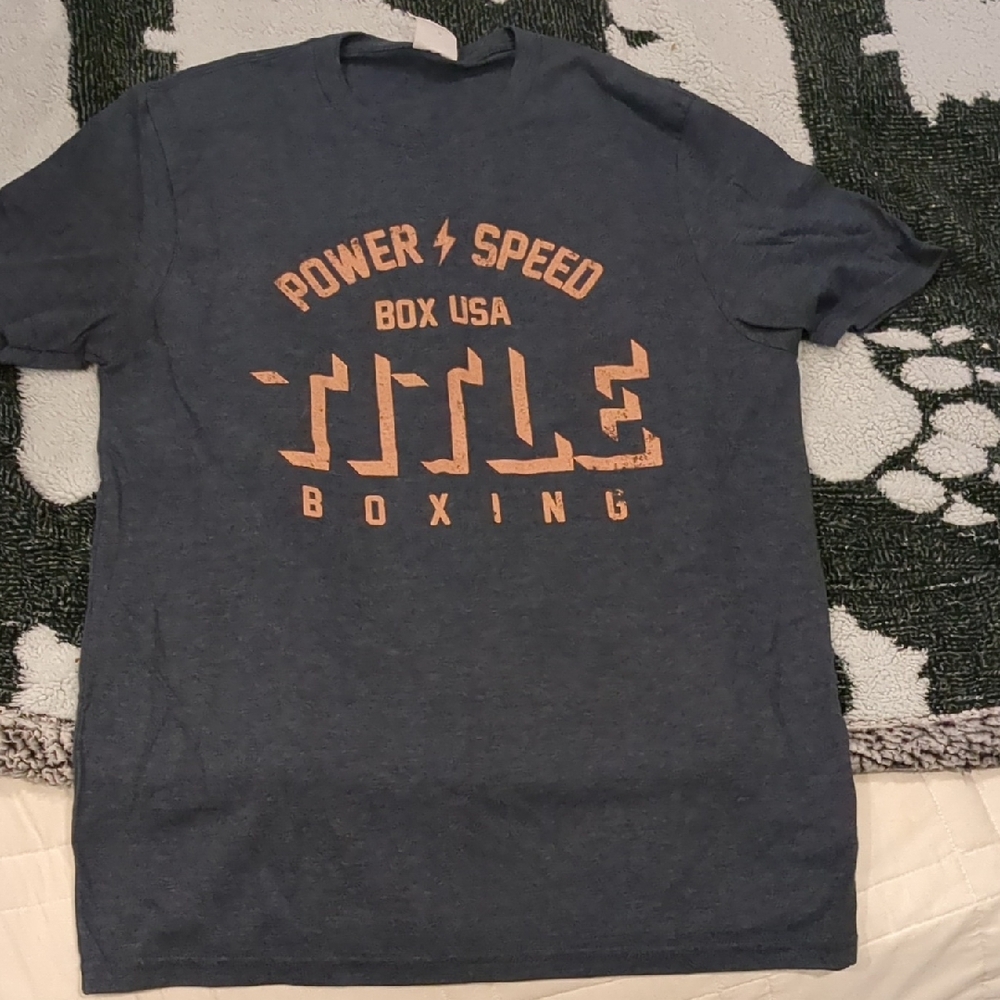 Power Speed Box USA Boxing Graphic Tee - Navy & Orange